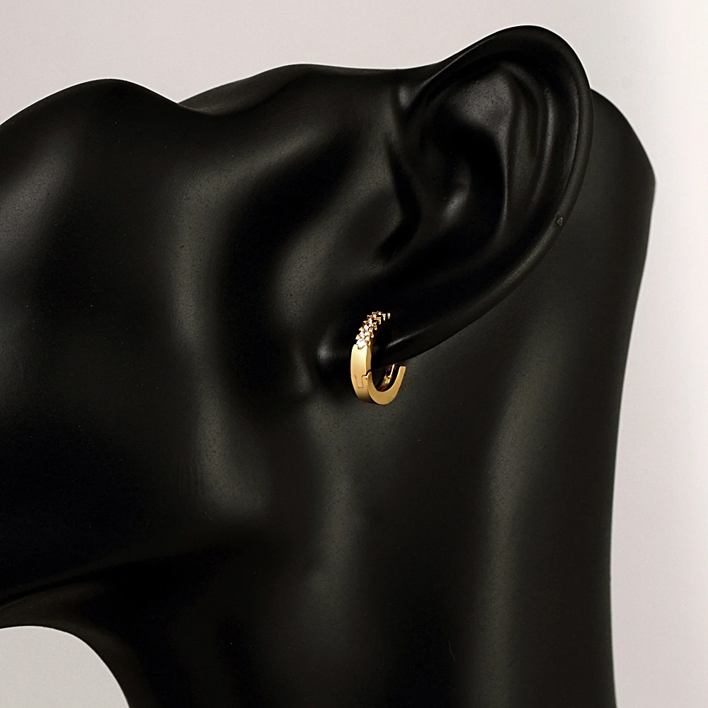 China Factory Wholesale Zircon Diamond Self Piercing Hoop Earrings Malabar Gold Earrings Buy