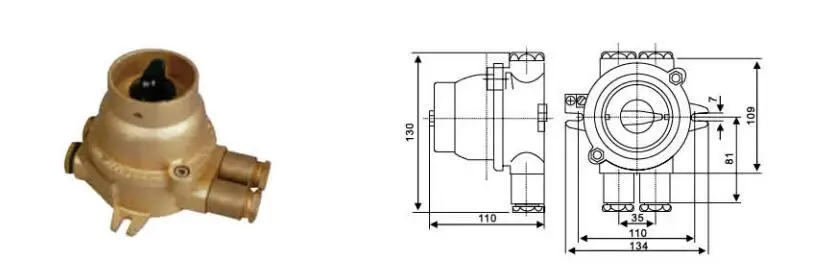 380V Brass casting Marine Explosion-proof switch