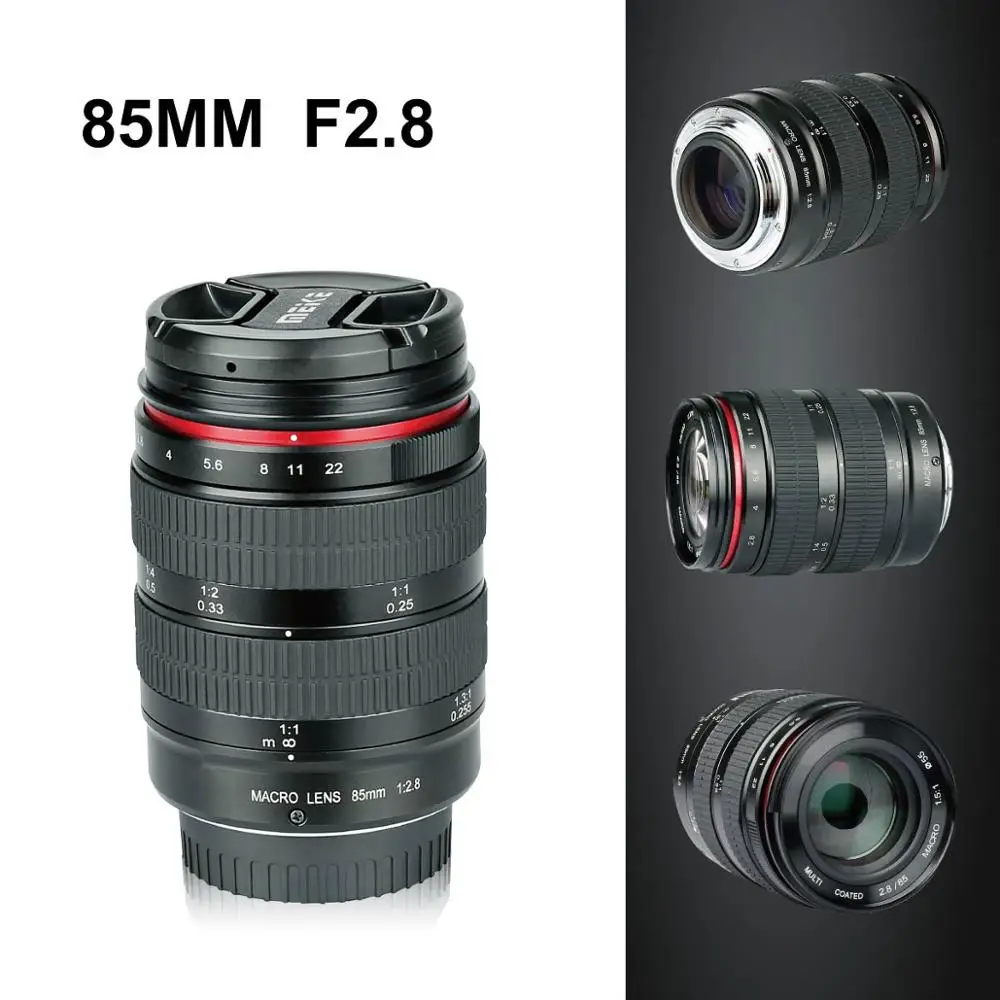 MEIKE MK-85mm f2.8  Manual Focus  Aspherical Medium Telephoto Full Frame Macro Lens for Canon/Nikon  Cameras