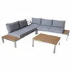 High quality modern european style outdoor furniture teak sofa outdoor L shape sofa