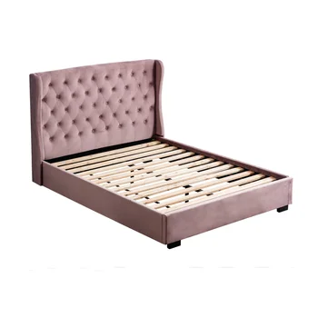 Französisch Stoff Samt Polster Tufted Königin Bett - Buy Uoholstered