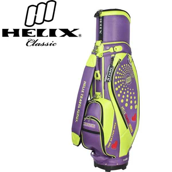 Helix 2016 Women Designer Golf Bag With Wheels / Ladies Designer Golf