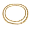 10/12/14MM Heavy Iced Clasp 22K Gold Chain Diamond Cuban Link Chain Necklace
