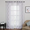 Modern Elegant Wave Tulle Curtains for Living Room Window Sheer Drapes for Children Bedroom Organza Curtain Sheer