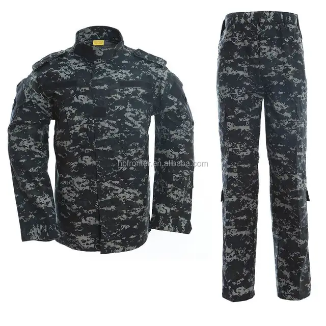 Fronter FA010 ACU in digital marine camo army navy uniform 65/35 polyester cotton dyed drill material