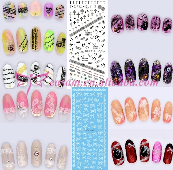 lip nail decals