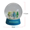 100mm cartoon mini aquarium souvenir gift craft blue base snow globe with cute Style