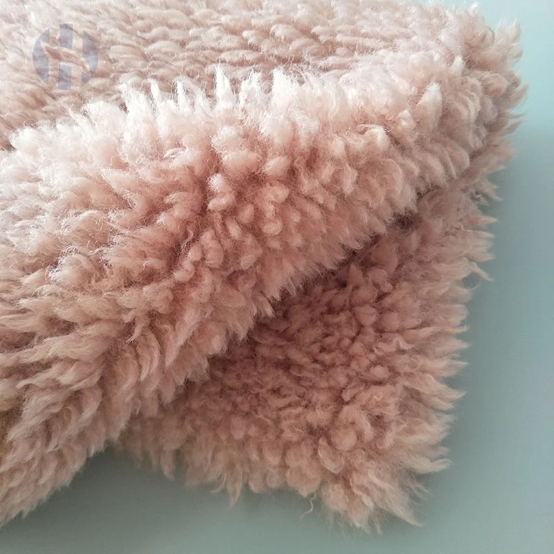 
Soft warm fashion sherpa fleece fabric for camel wool blanket 