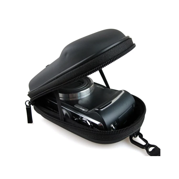 Latest Style Zipper Closure Eva Shockproof Camera Bag Leather