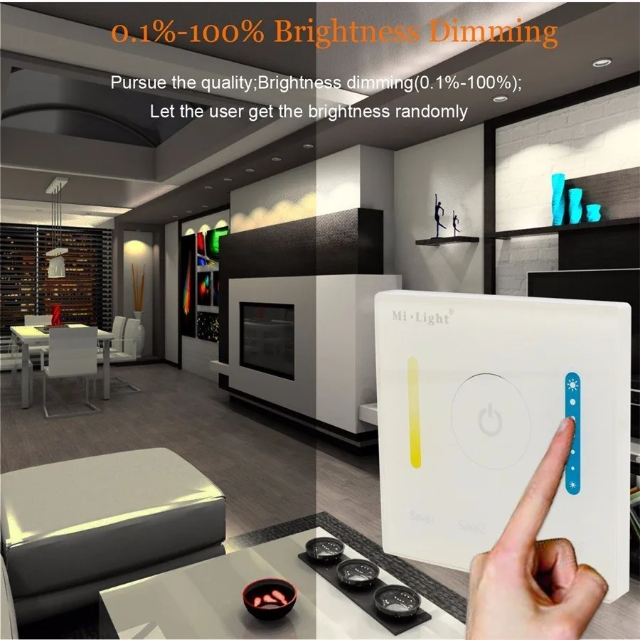 Milight LED Controller Touch Switch Panel Brightness and Color Temperature LED Dimmer For LED Strip Panel Light