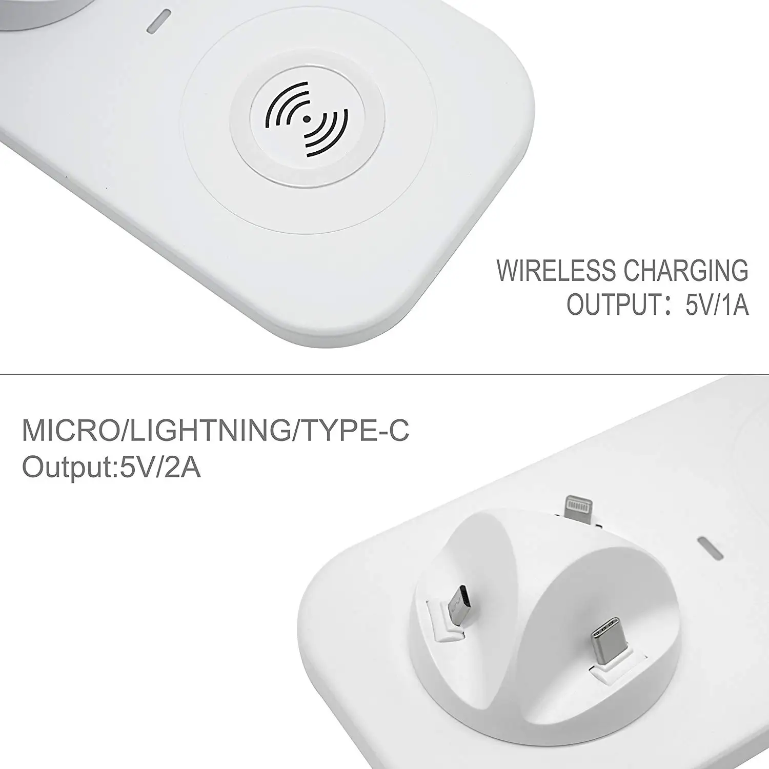new technology 2019 qi wireless charger 3 in 1 fast wireless charger for mobile phone 