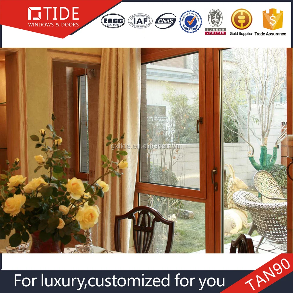 Casement Window Fan Aluminum Laminated Wood Frame,Sound Insulation Doors And Windows Buy Teak