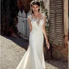 Sleeveless Long Applique Lace Illusion African New Mermaid Glowing Wedding Dress
