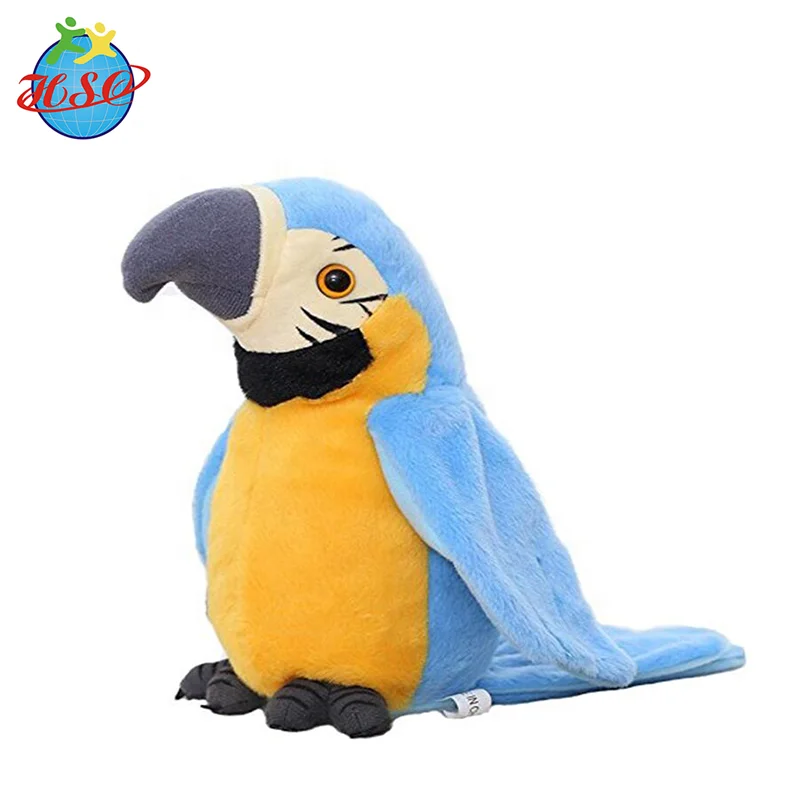 stuffed talking parrot