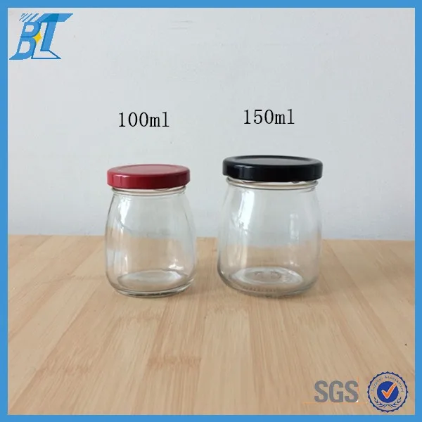 150 Ml 5 Oz Heat Resistant Glass Pudding Jar Baby Food Jar With Lug Lid