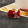 Gifts for girlfriends adjustable rose Crystal Butterfly alloy open ring women fancy rings jewelry websites flower shaped ring
