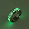 Men's Stainless Steel Luminous Light Celtic Dragon Rings
