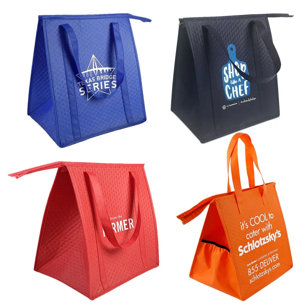 Design Nonwoven Insulated Custom Shopper Tote Bags Online Cooler Bags