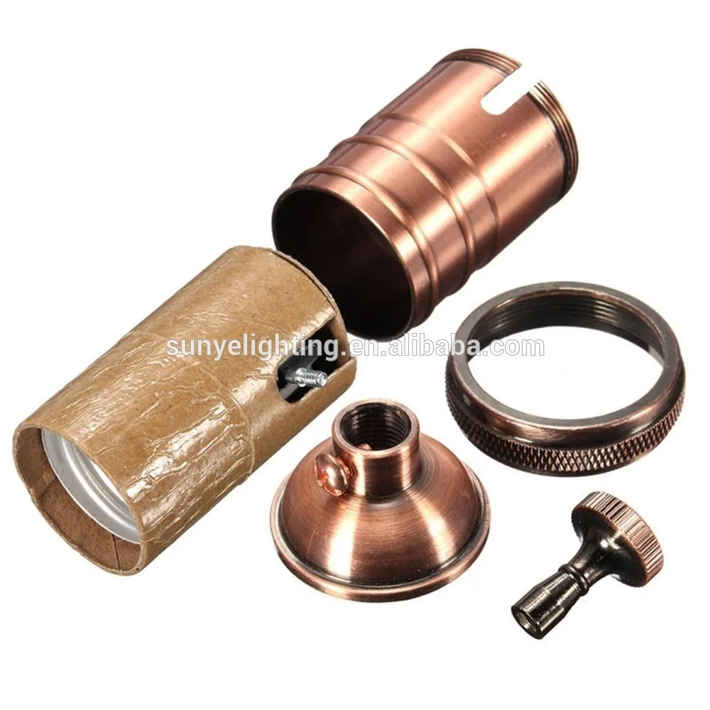 E26/ E27 Solid Brass Industrial Light Socket Metal Shell Vintage Edison