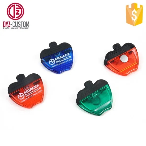 Apple shape plastic magnet clips.jpg