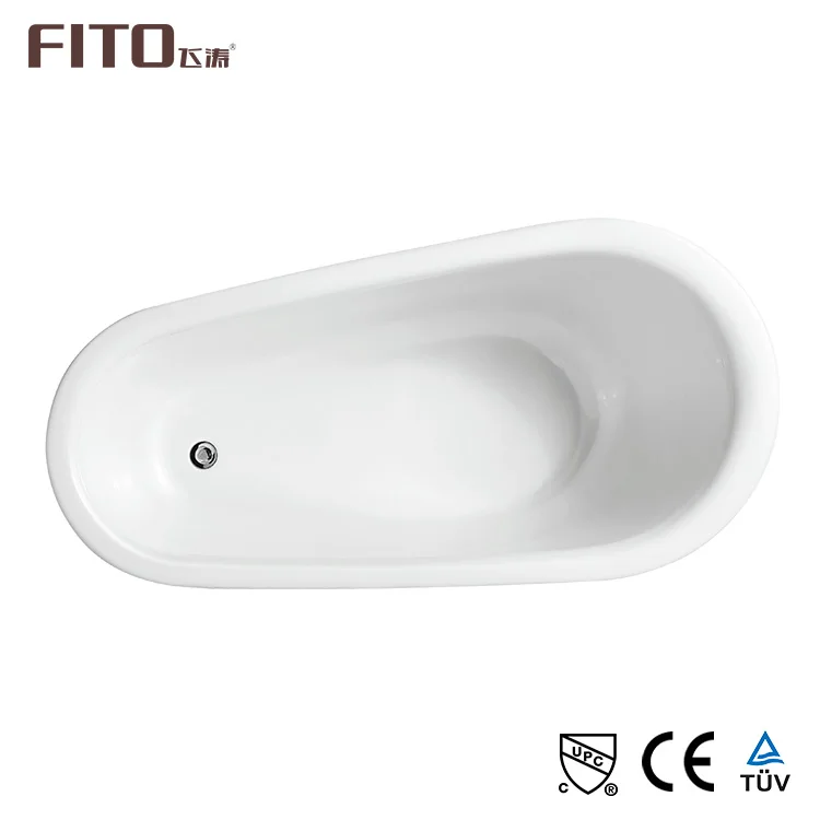 Clawfoot Solid Bathtub With Shower Pedestal Whirlpool Surface Small And