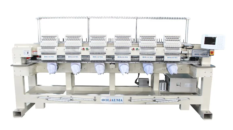 Holiauma 15 Needle 6 Head Best Sale Laser Cutting Multi Head Embroidery Machine With Competitive