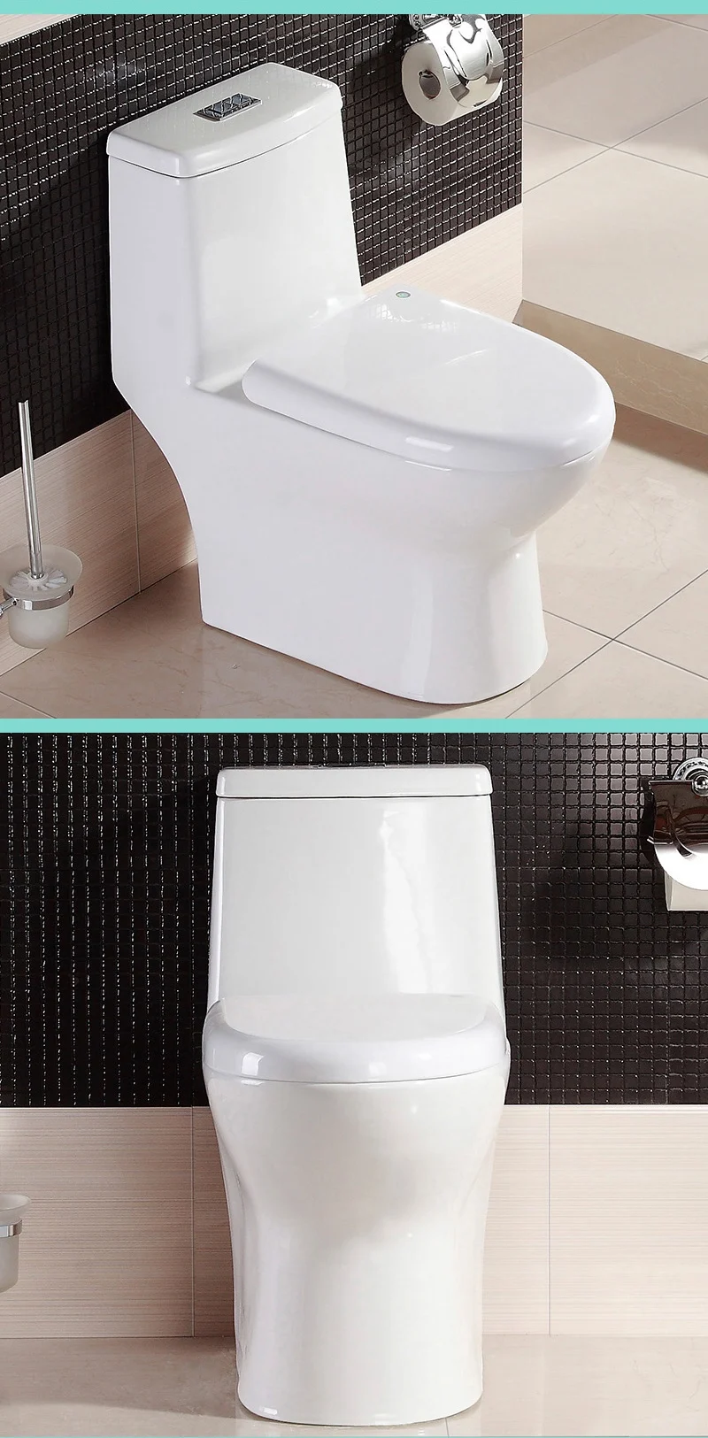 896 sanitary ware WC siphon jet flushing one piece toilet