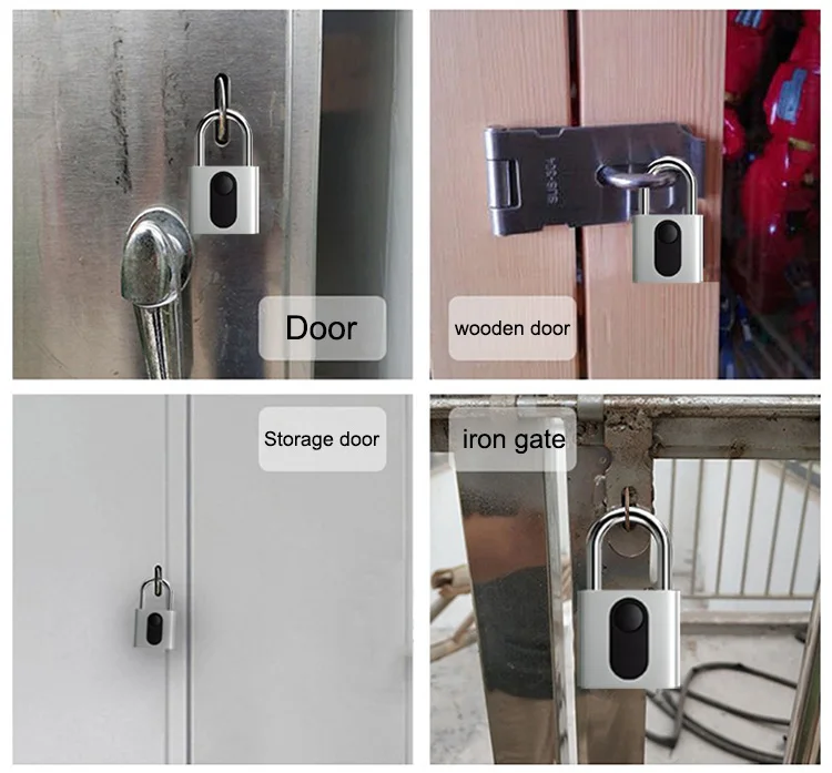 smart security luggage small fingerprint padlock USB charging lock