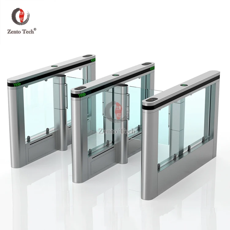 Factory price Luxurious Biometrics Device Swing Turnstiles Baffle Gate With Software For Access