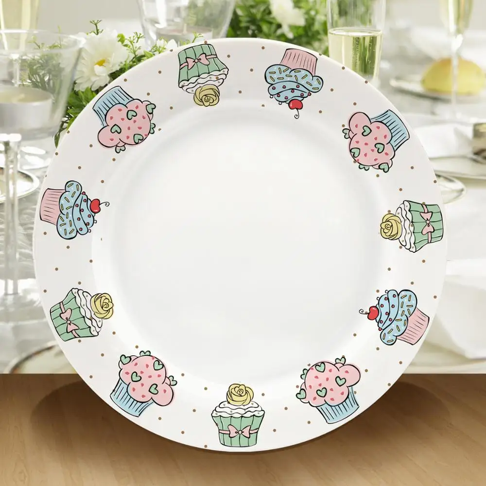 Wholesale Porcelain Cheap Ceramic Dinner Plate 10.5''/ 9.5''/ 9''/ 8