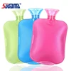 China High Quality Rectangle Nature Rubber 2000ml Hot Water Bag Hot Water Bottle With Acrylic Knitted Jacquard Cover