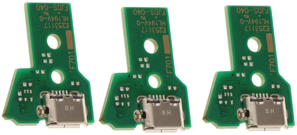 Baosity 3Pcs 12Pin USB Charging Port Charger Socket Board JDS-040 Replacement Part for Sony PS4 Pro 5rd Generation Wireless Dualshock 4 Controller