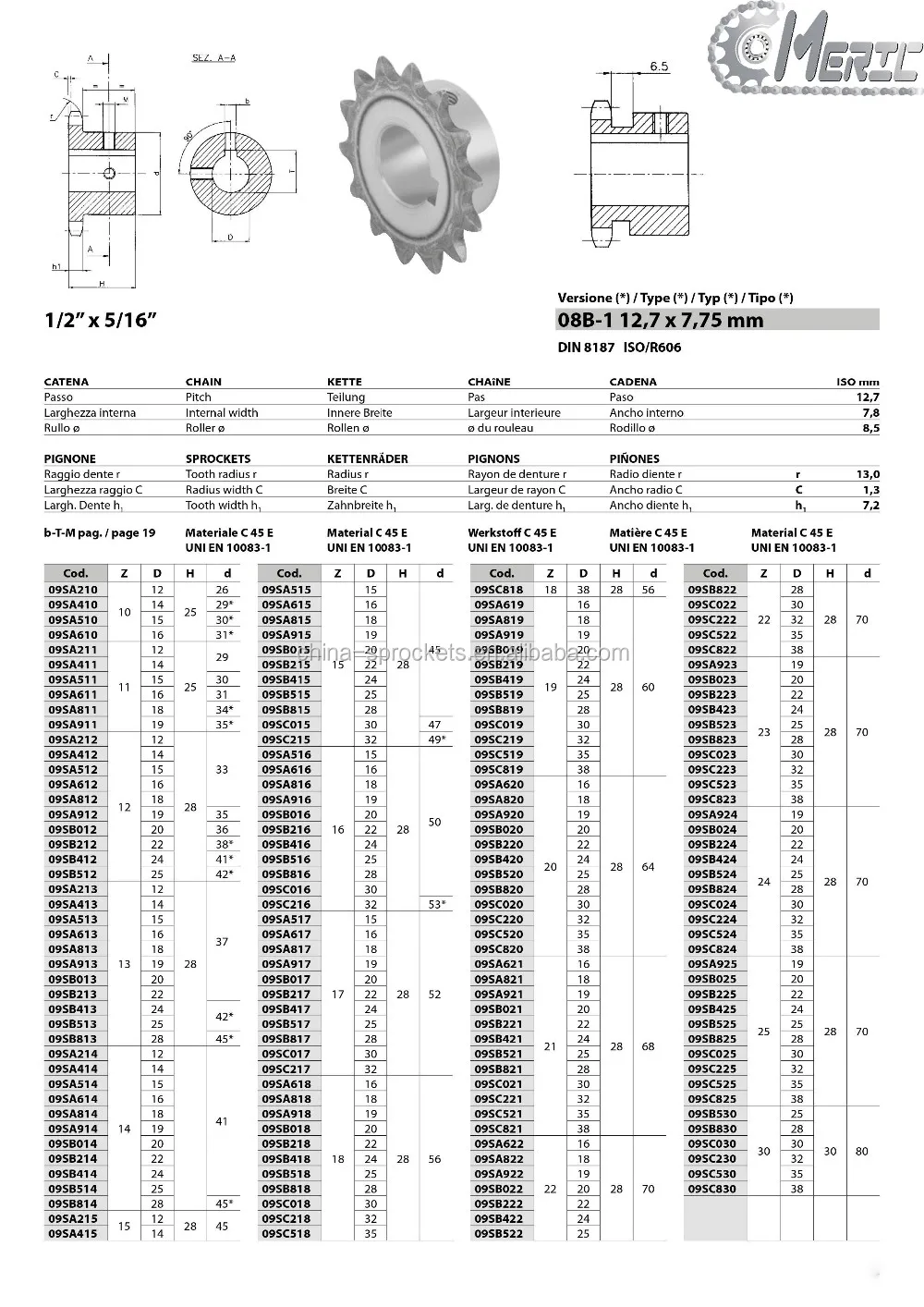 Custimbuilt Finished Bore Chain Sprocket Buy Finished Bore Sprocket