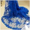 Hot sell new fashion DH-BF839 blue 3d lace hand beaded lace fabric for party evening dress