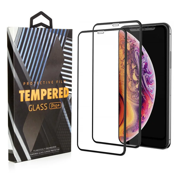 2 Pack Full Cover Screen Protector For Iphone Xr Tempered Glass