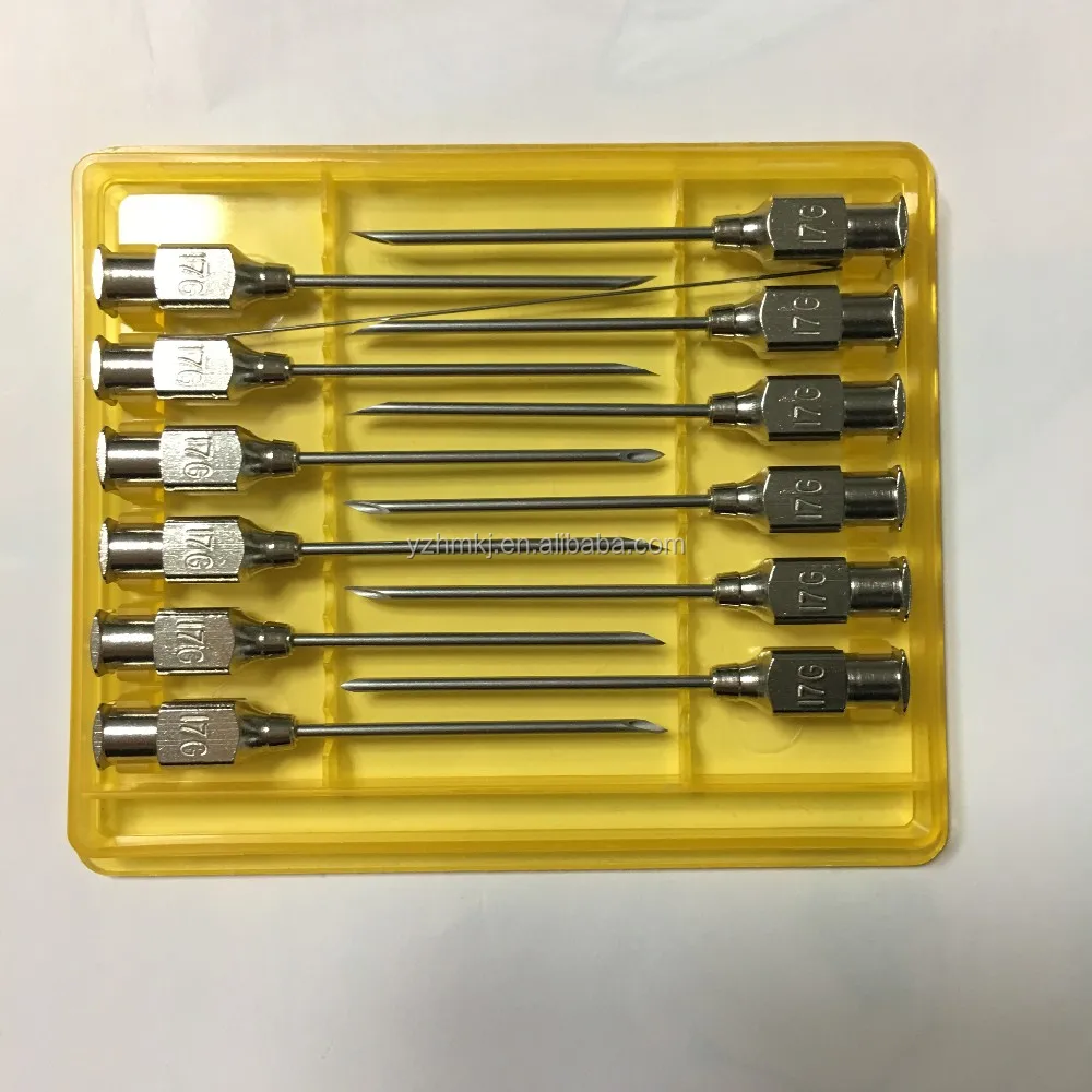 1.4*35 Mm Veterinary Stainless Steel 17g 3/8 Inch Syringe Needle With