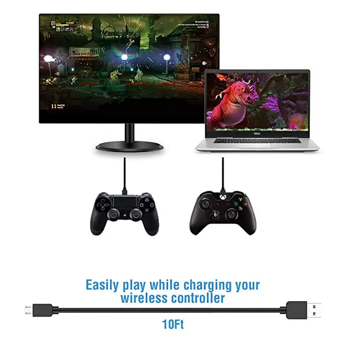 Ps4 Controller Charging Cable,Micro Usb Charger Cable Data Sync Cord