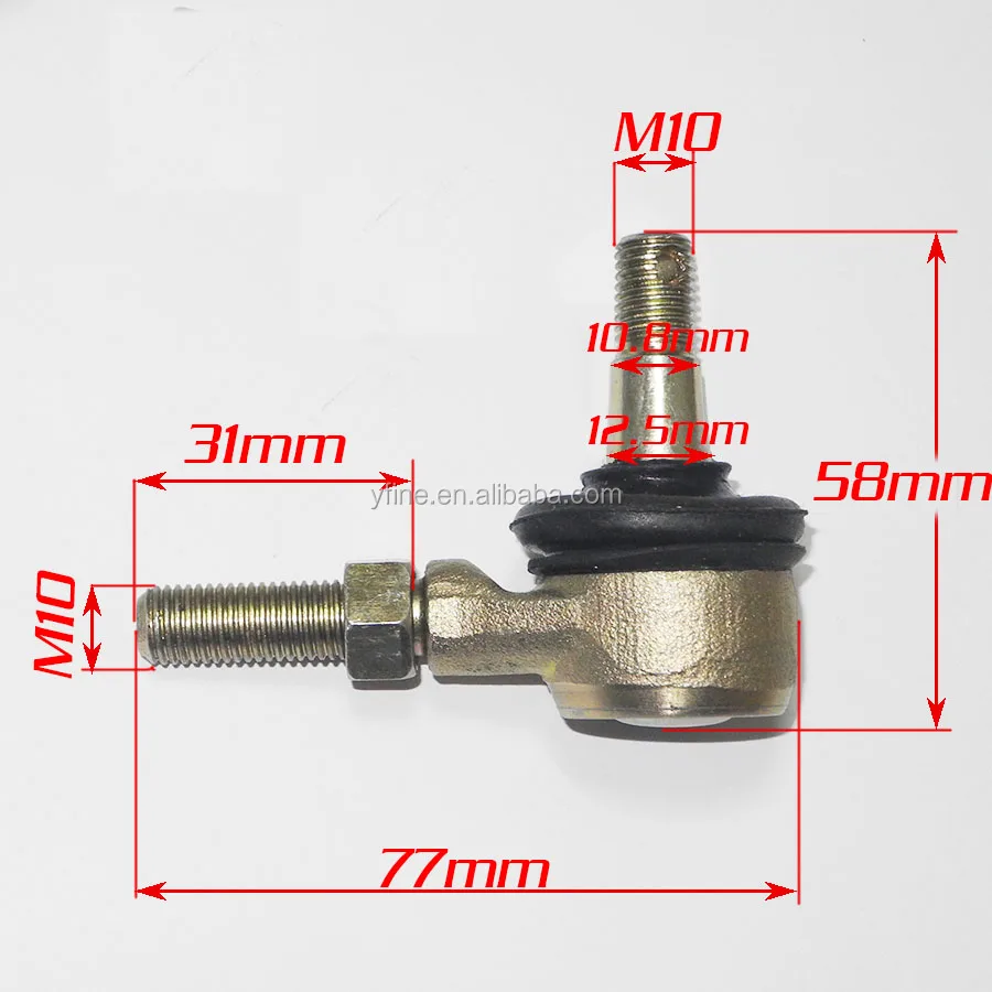 M10 Lh & Rh Thread Steering Tie Rod Ends Ball Joint For Yamaha Banshee