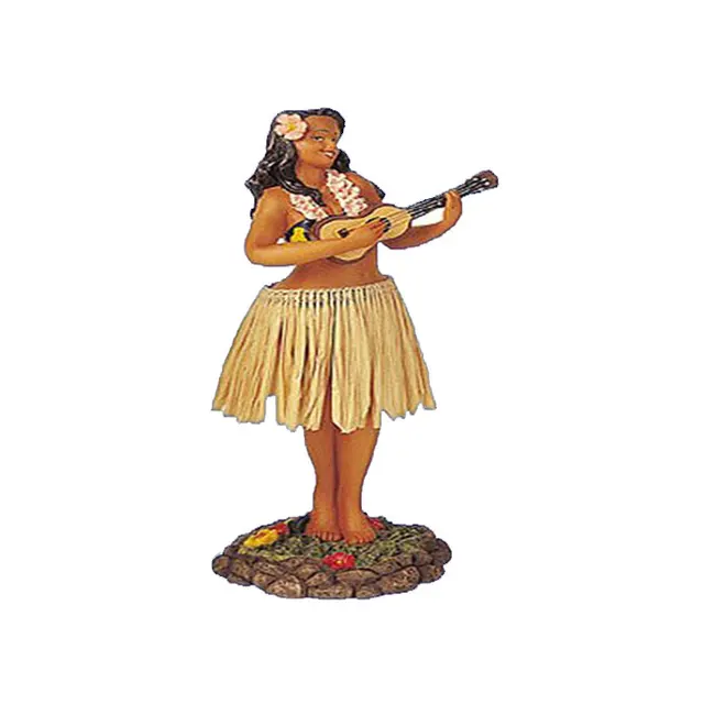 charming hula girl resin bobble head