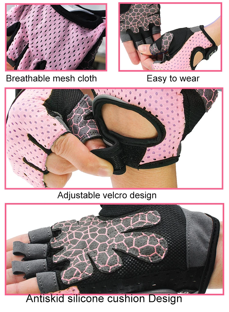 China Supplier Half Finger Cycling Gloves Gym Weight Lifting Gloves