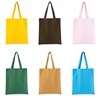 Colourful black white red green yellow blue purple pink cotton tote shopping bag