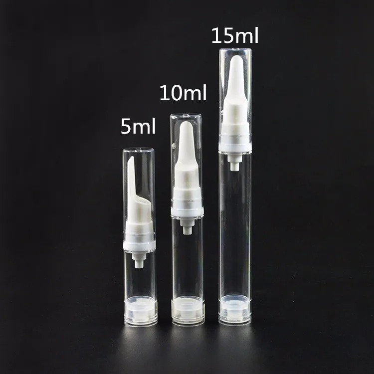 transparent plastic pump spray airless bottle 30ml 50ml 80ml