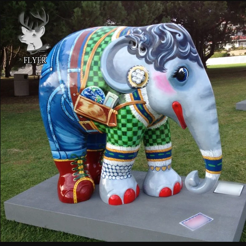 Colorful Painting Lovely Fiberglass Elephant Sculpture For Sale Buy Elephant Sculpture