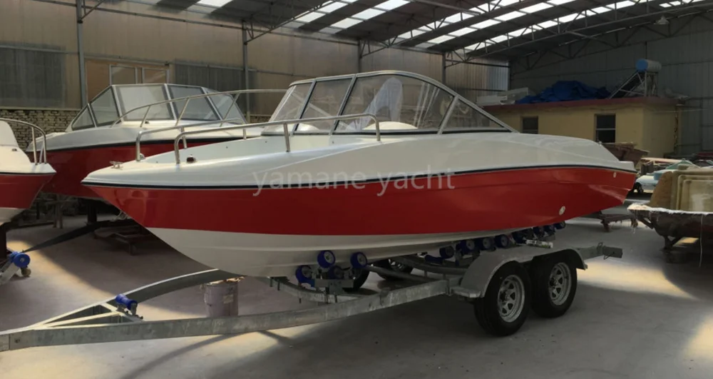 20ft Small Outboard Open Sport Fiberglass Fishing Speed Boat