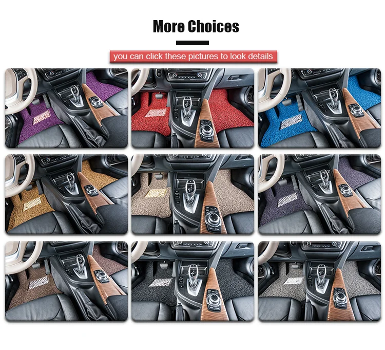 Manufacture Winter 2 Pieces Double Blue Car Floor Antislip Mats For