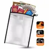 Fireproof Document Bag Aluminum Coated Fire Resistant Protective Bag for Documents Passport Cash Batteries and Valuable items