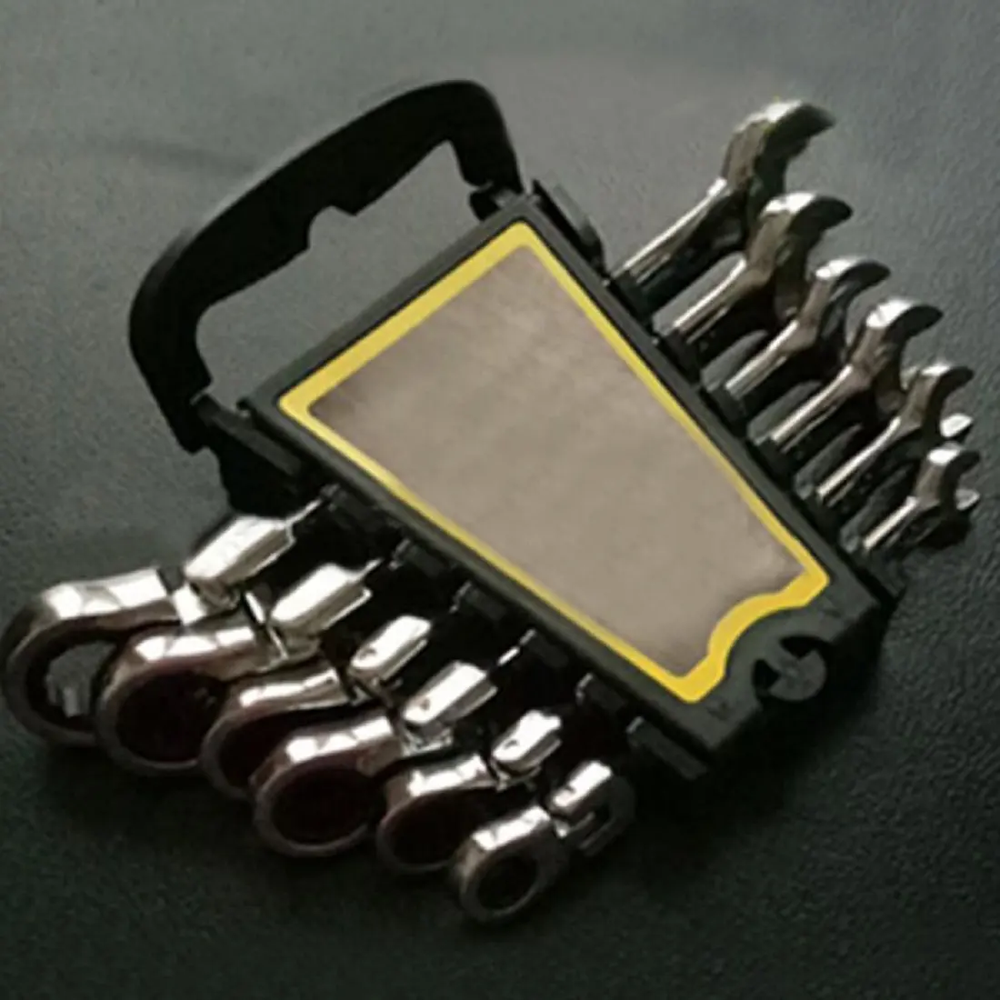 7MM Chartsea Flexible Pivoting Head Ratchet Combination Spanner Wrench Garage Metric Tool 6mm-12mm