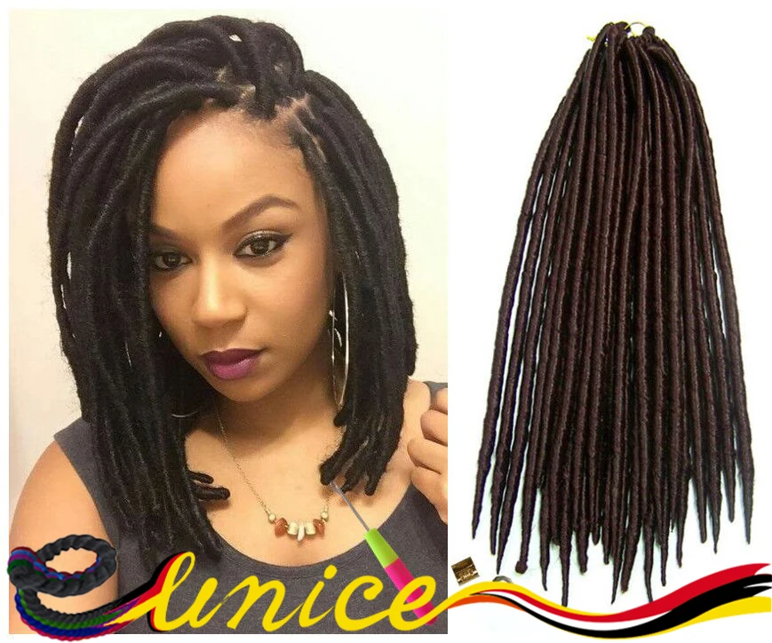 Soft Dread Lock Hair Faux Locs Crochet Synthetic Havana Mambo