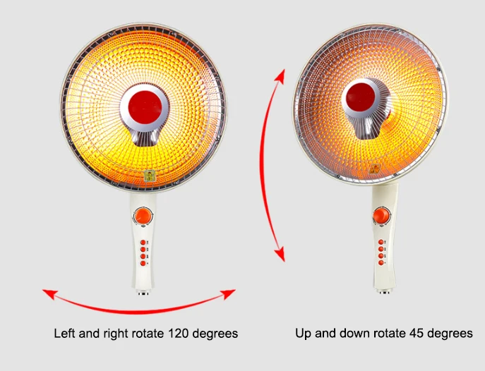Standing carbon fiber electric fan heater adjustable Freestand fan shaped Oscillating 900w infrared heater