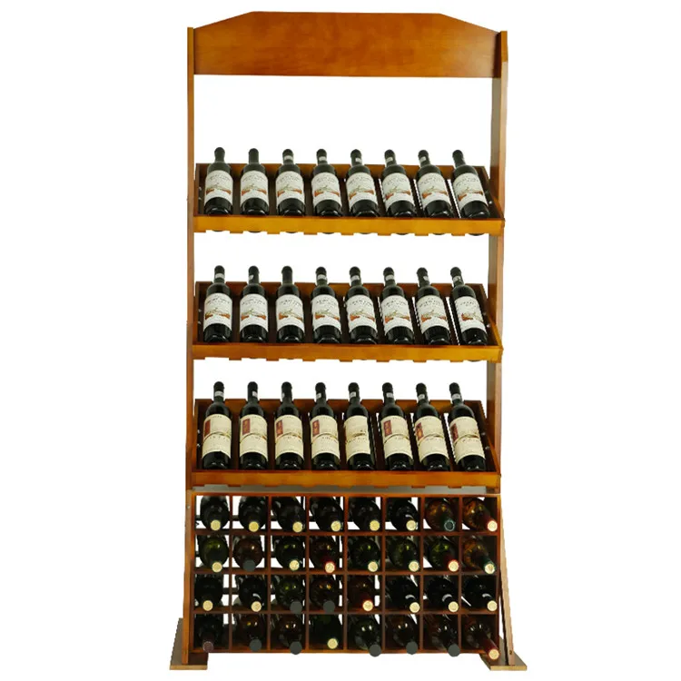 Custom Retail Wood Wine Display Stand Wine Rack Supermarket Buy
